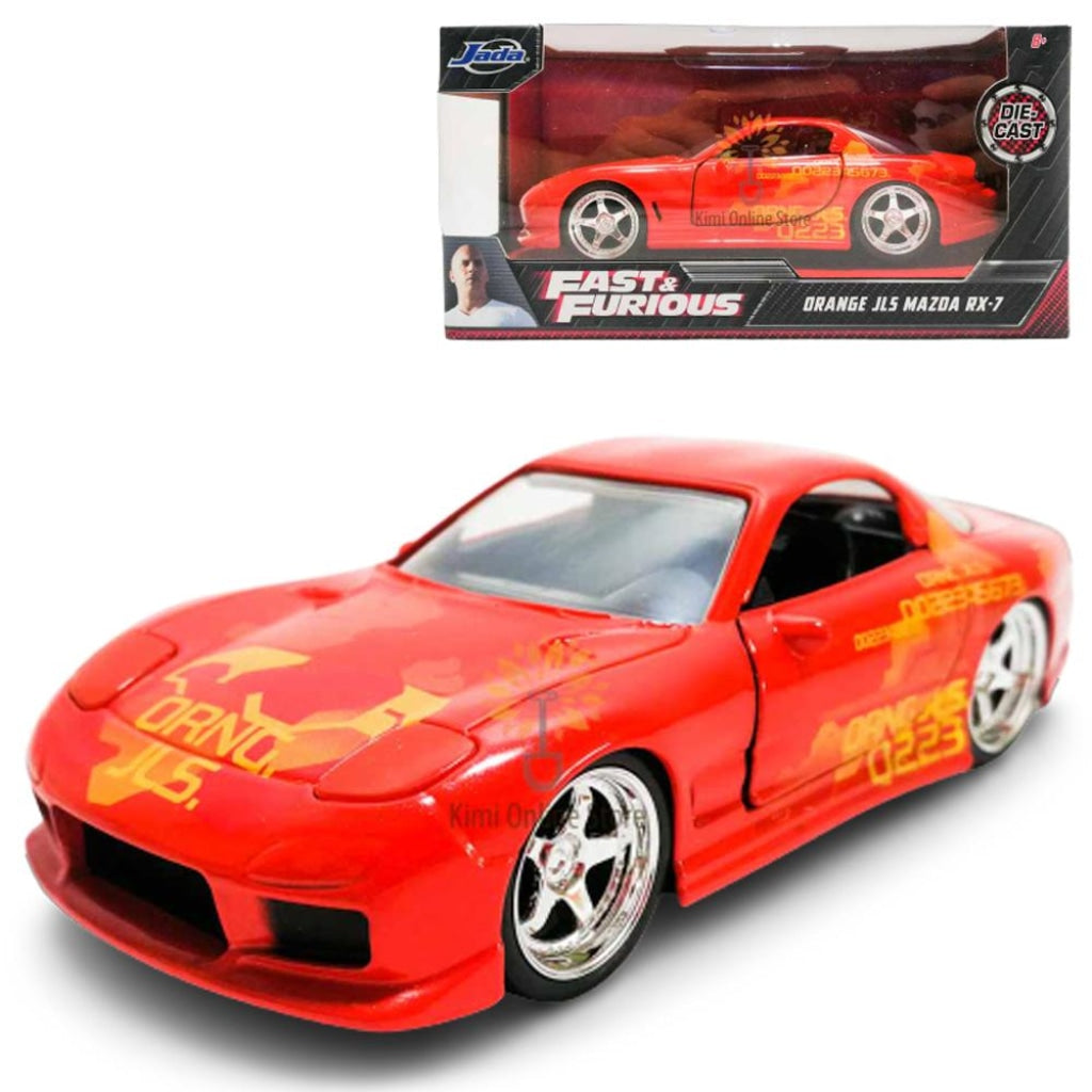 Jada Toys - Fast & Furious Orange Jls Mazda Rx-7 Escala 1:32 En Existencia
