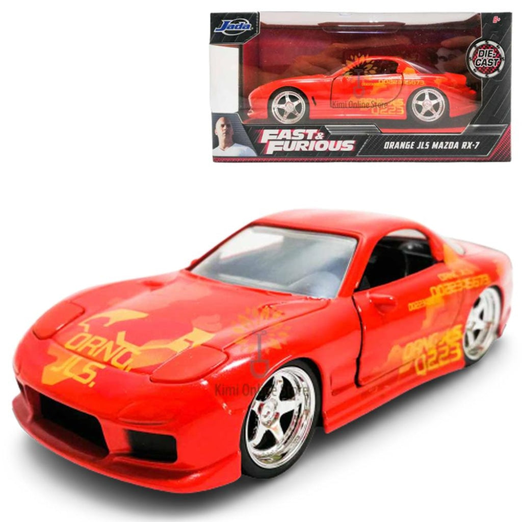 Jada Toys - Fast & Furious Orange Jls Mazda Rx-7 Escala 1:32 En Existencia