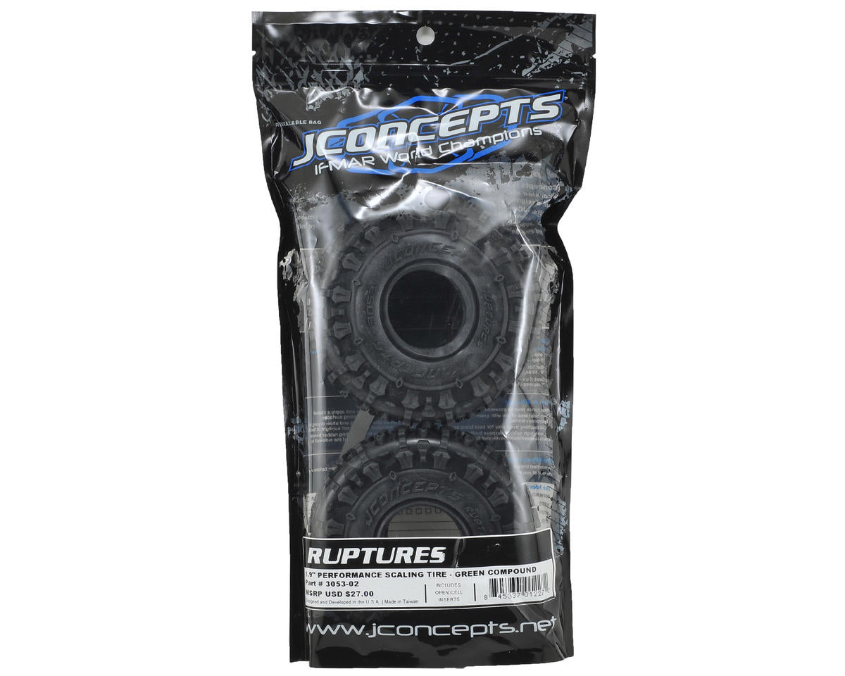 JConcepts - Ruptures 1.9" Rock Crawler Tires (2) (Green)