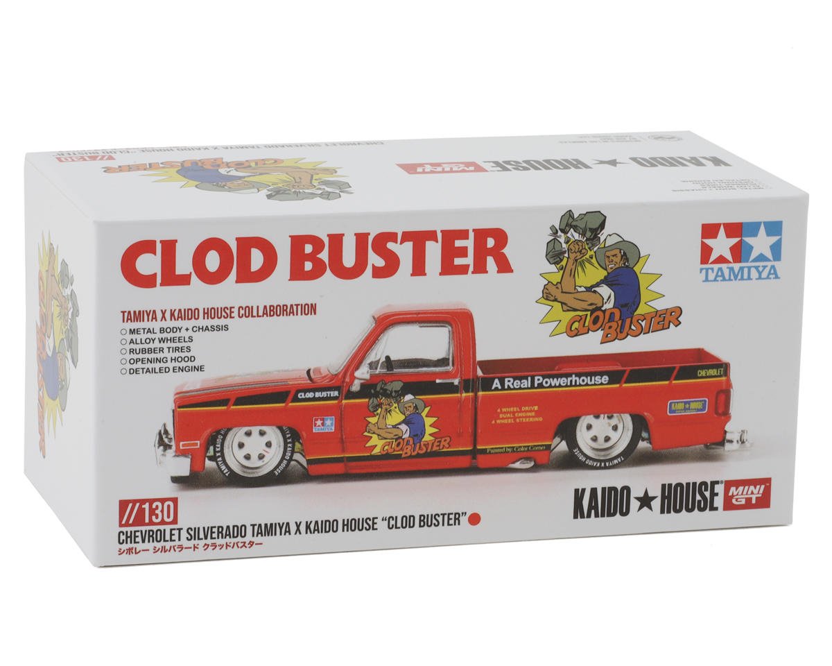 Tamiya - Kaido GT Chevrolet Silverado Tamiya X Kaido House "Clod Buster" Diecast Model (Limited Edition), escala 1:64
