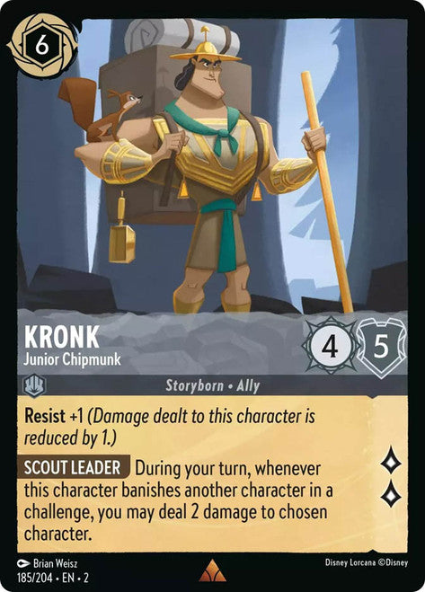 Carta Kronk - Junior Chipmunk,Set Rise of the Floodborn , Número de Tarjeta 185 , Color Steel, Rarity Rare