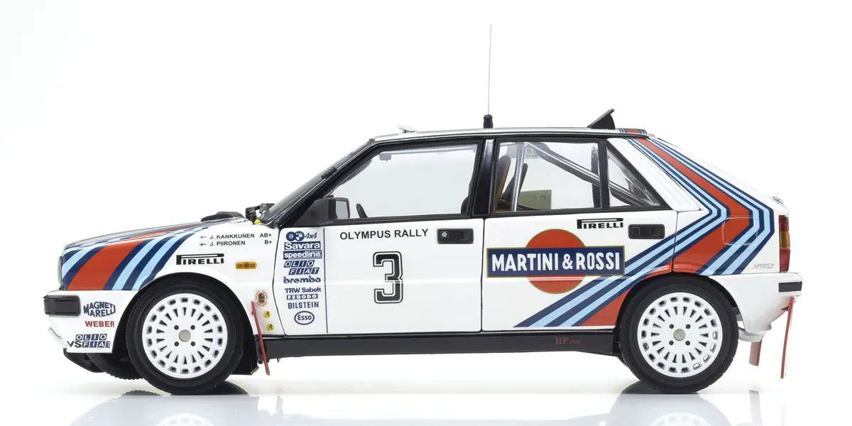 Kyosho - Original 1/18scale Lancia Delta HF 4WD Winner Rally Olympus 1987 #3, escala 1:18