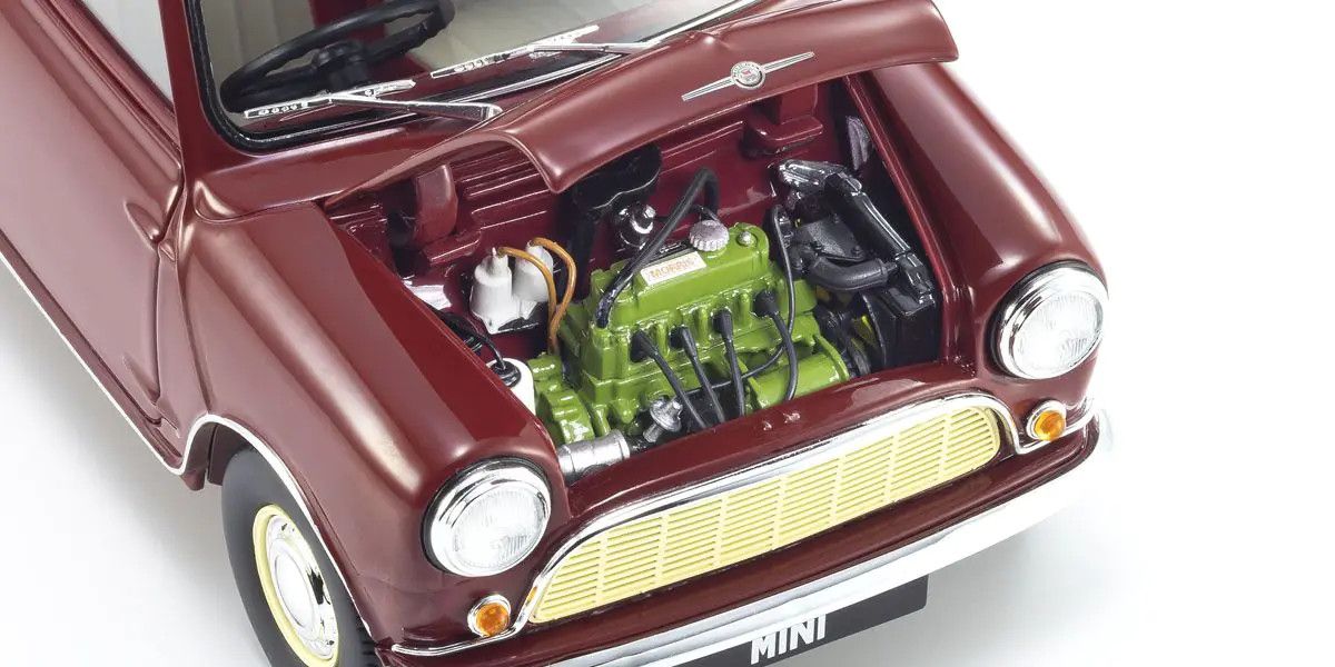 Kyosho - Original 1/18scale Morris Mini Minor (Cherry Red), escala 1:18