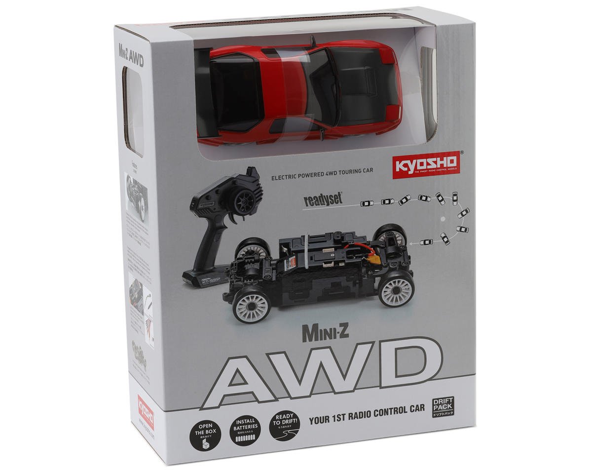 Kyosho - MINI-Z AWD MAZDA SAVANNA RX-7 FC3S with Aero Kit and CFRP hood Red