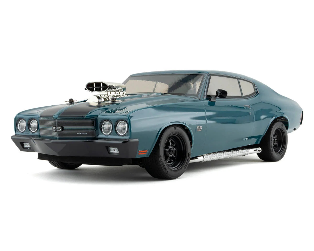 Kyosho - 1:10 Scale RC EP 4WD FAZER Mk2 FZ02L VE Series readyset 1970 Chevy® Chevelle® Supercharged VE Dark Blue