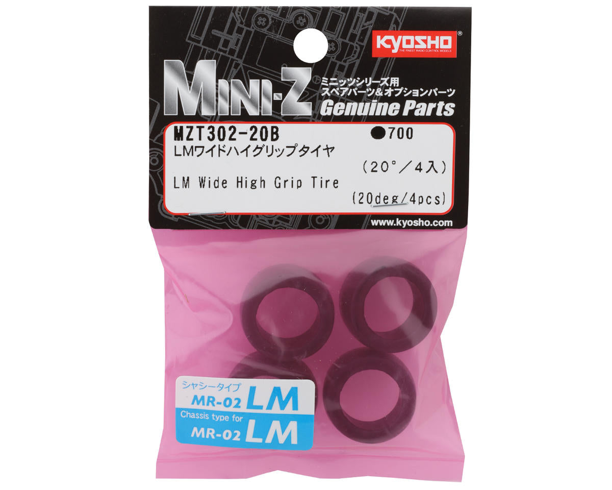 Kyosho - LM Wide High Grip Tire (20ﾟ/4pcs)