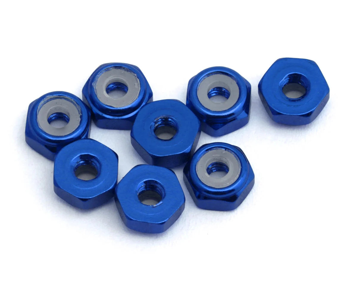 Kyosho - 2mm Aluminum Ny-Lock Nuts (Blue) (8)