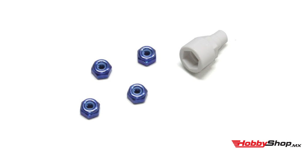 Kyosho - Color Nylon Nut Bule En Existencia