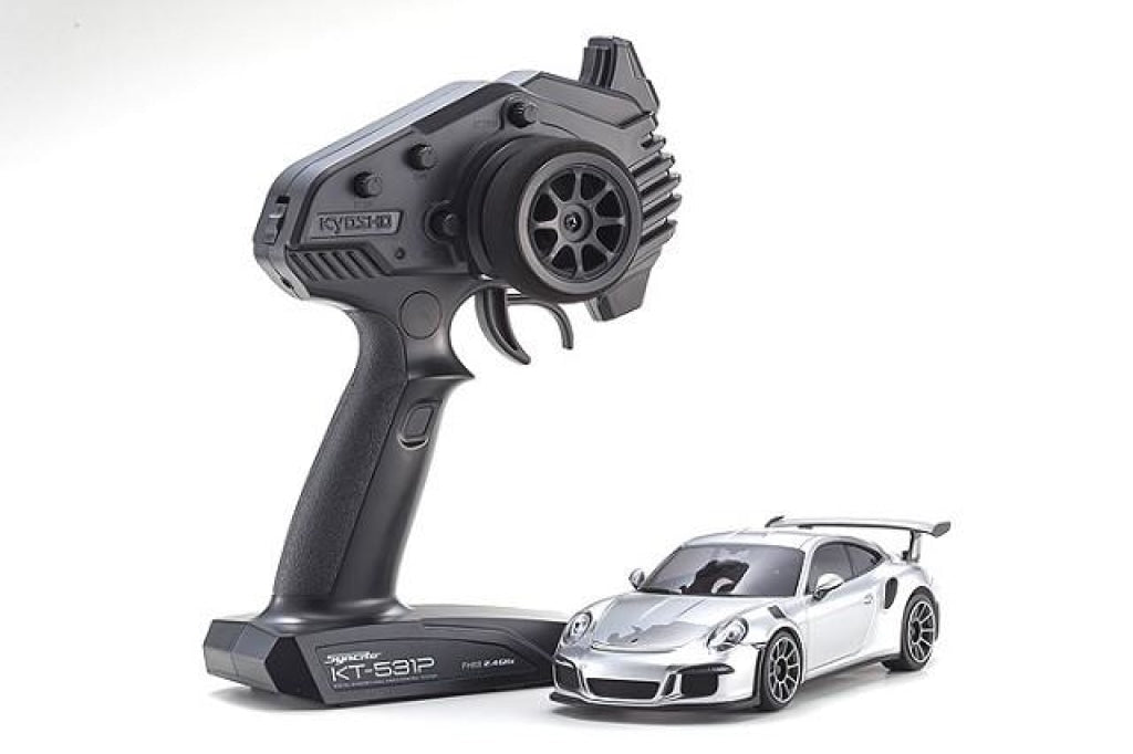 Kyosho - Mini-Z Porsche 911 Gt3 Rs Gt Rtr Silver Metallic Rwd En Existencia