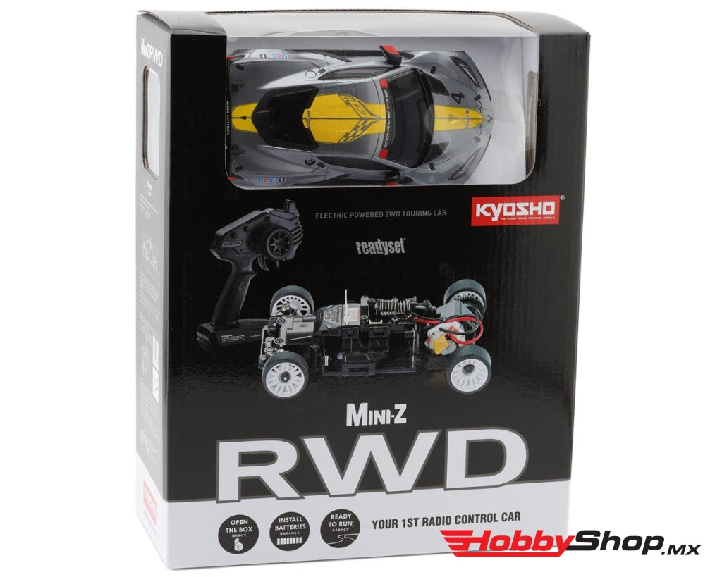 Kyosho - Mini-Z Rwd Series Ready Set Chevrolet® Corvette® C8.R Gunmetal En Existencia