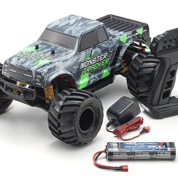 Kyosho - Monster Tracker EP 2WD Monster Truck, Verde