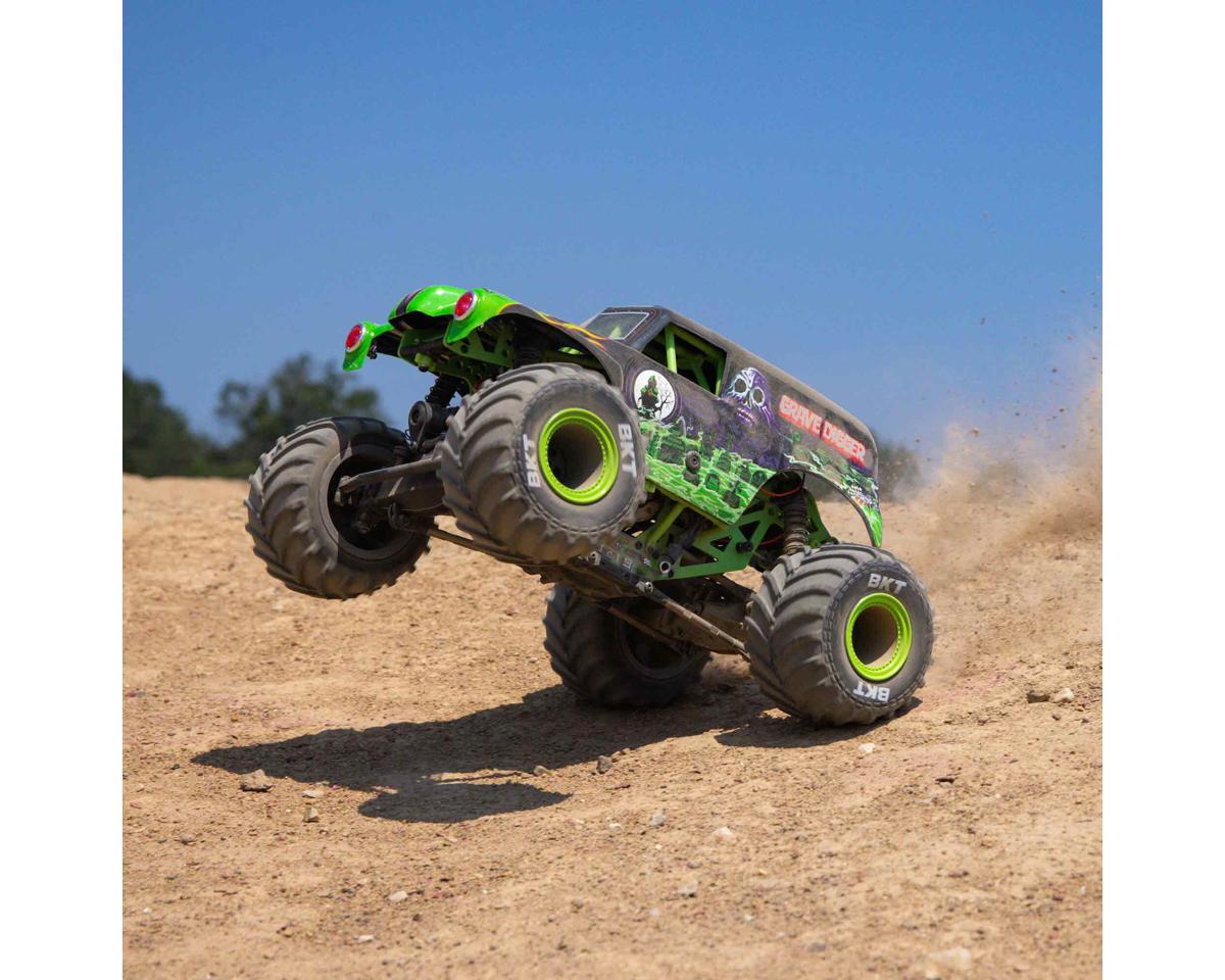 Team Losi - 1/18 Mini LMT Grave Digger 2S 4X4 RTR Brushed Monster Truck (Battery & Charger Included), Green