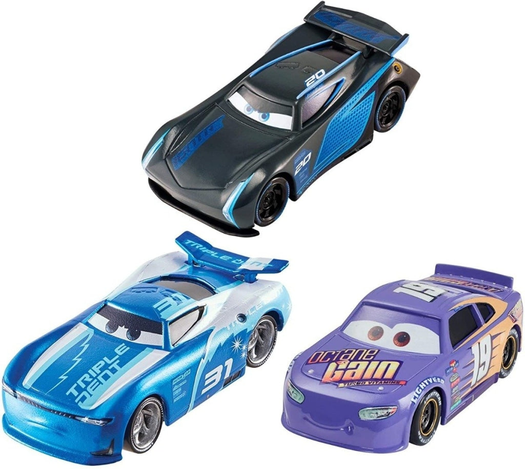 Mattel - Disney Pixar Cars Speedway Pack 3 Autos Metálicos En Existencia