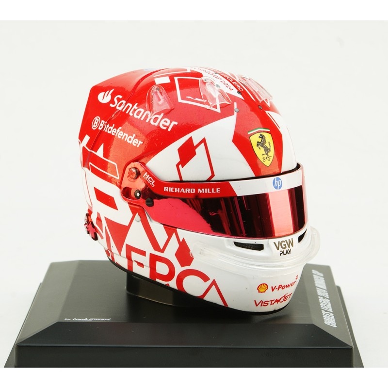 LookSmart - Casco Charles Leclerc Mónaco GP 2024, escala 1:5