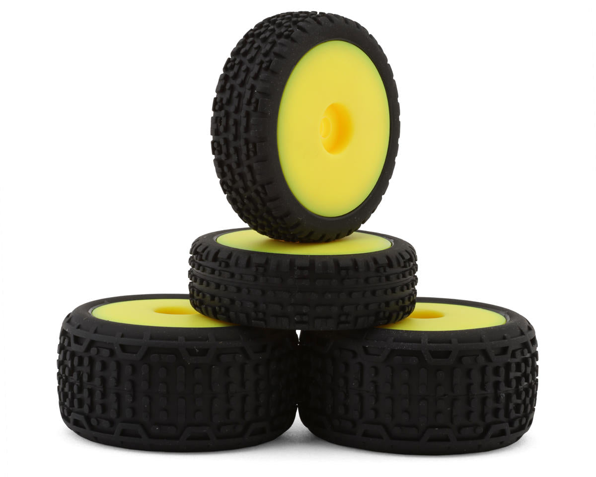 Maverick - Microbe Pre-Mounted Tire Set (Yellow) (Front / Rear)