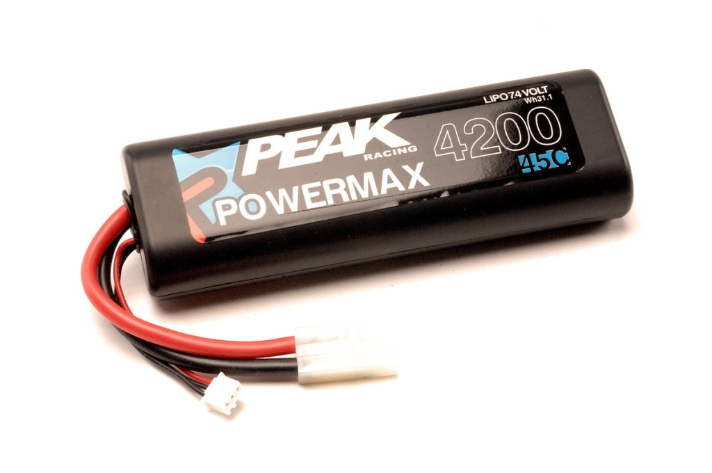 Peak Racing - Powermax Sport 4200Mah Lipo Battery 7.4V (Tamiya Plug) 45C En Existencia