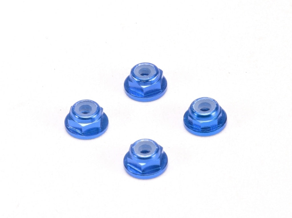 Pn Racing - Alm. 2Mm Flanged Wheel Lock Nut Blue En Existencia