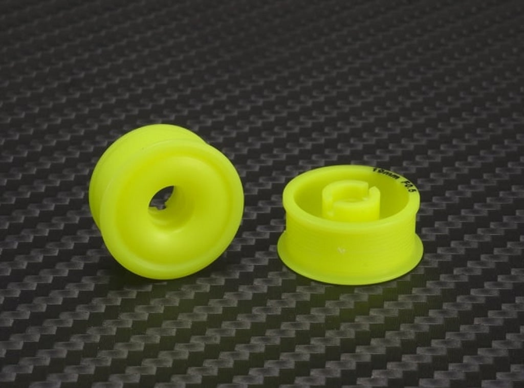 Pn Racing - Mini-Z 2Wd Machine Delrin Cut Yellow Formula 8.5X19Mm Flanged Wheel F05 En Existencia