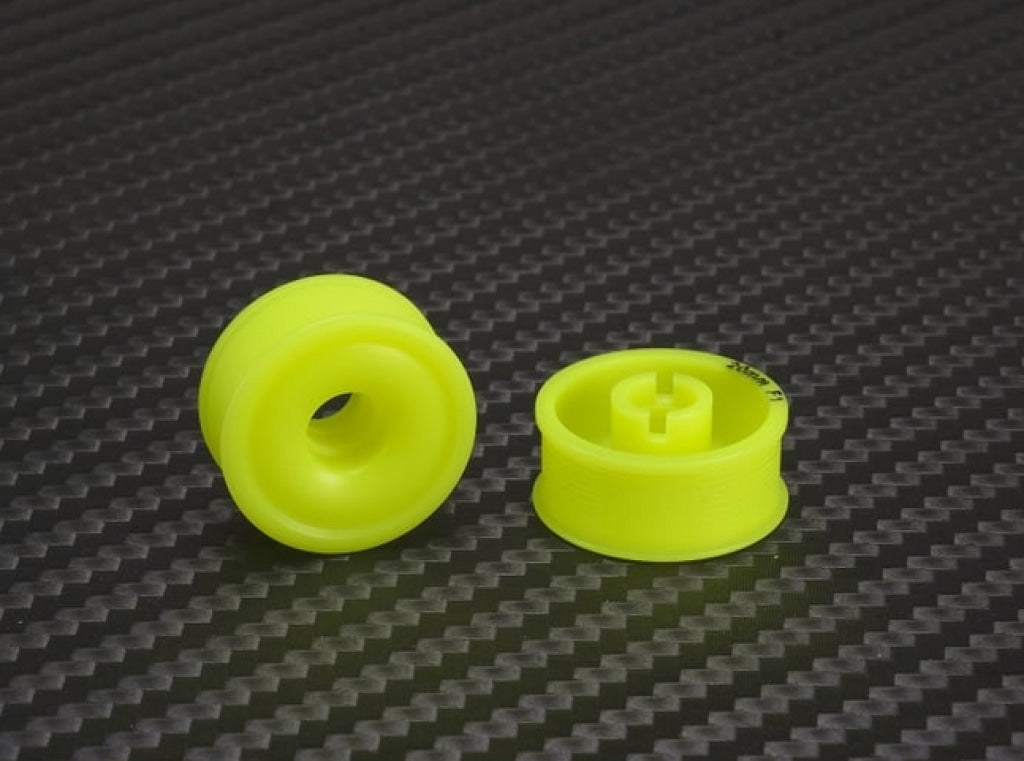 Pn Racing - Mini-Z 2Wd Machine Delrin Cut Yellow Formula 8.5X20Mm Flanged Wheel F1 En Existencia