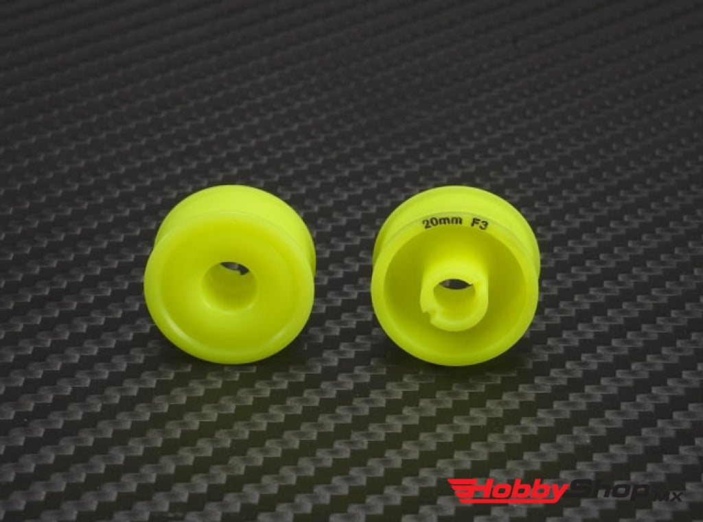 Pn Racing - Mini-Z 2Wd Machine Delrin Cut Yellow Formula 8.5X20Mm Flanged Wheel F3 En Existencia