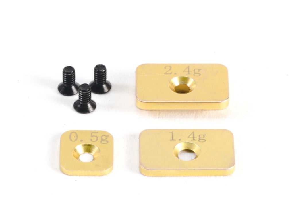 Pn Racing - Mini-Z Brass Weight Set For V2 Interchangeable Front Body Mount En Existencia