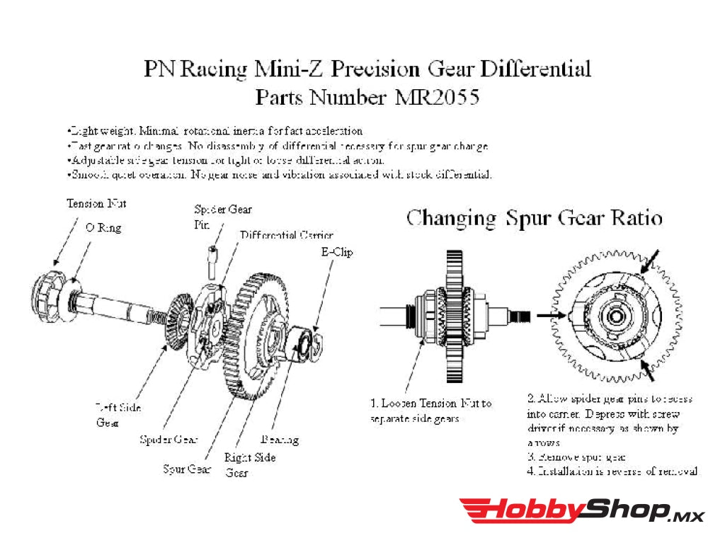 Pn Racing - Mini-Z F1 Precision Gear Differential 64P 53T En Existencia
