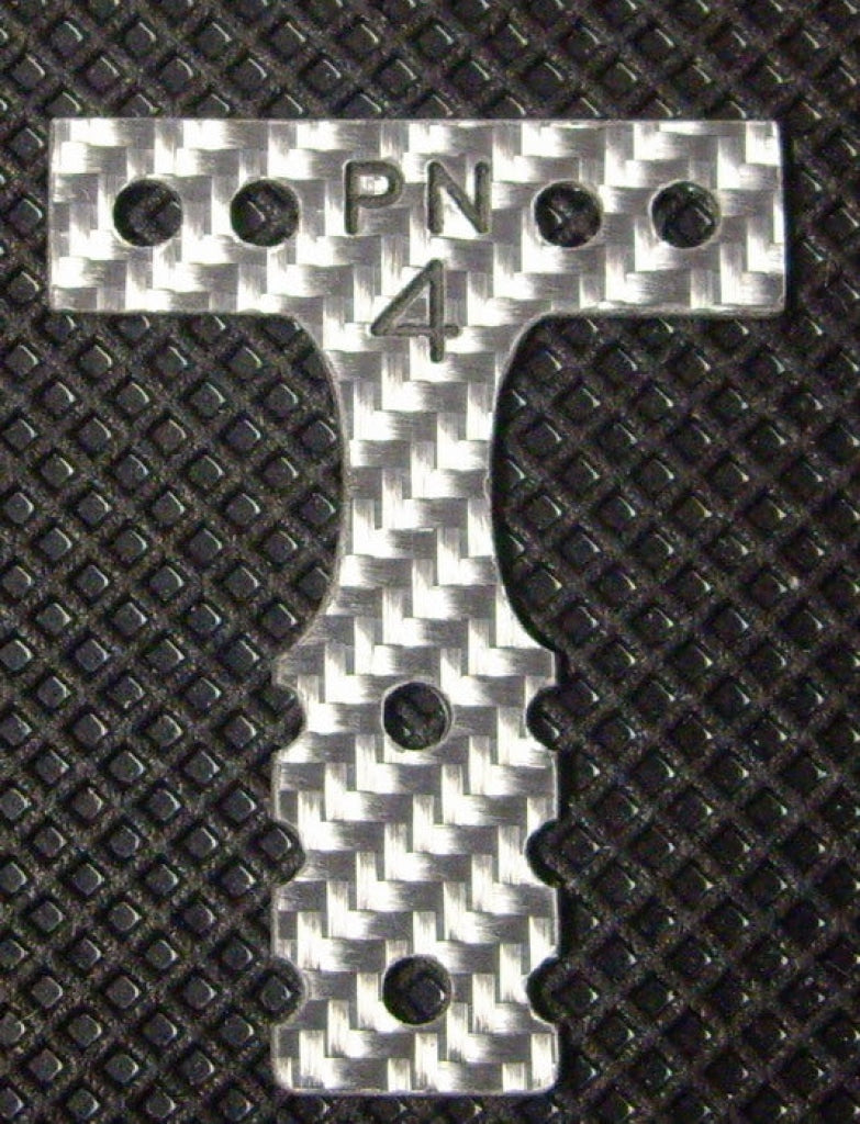 Pn Racing - Mini-Z Mr03 Mm Silver Carbon T-Plate #4 En Existencia