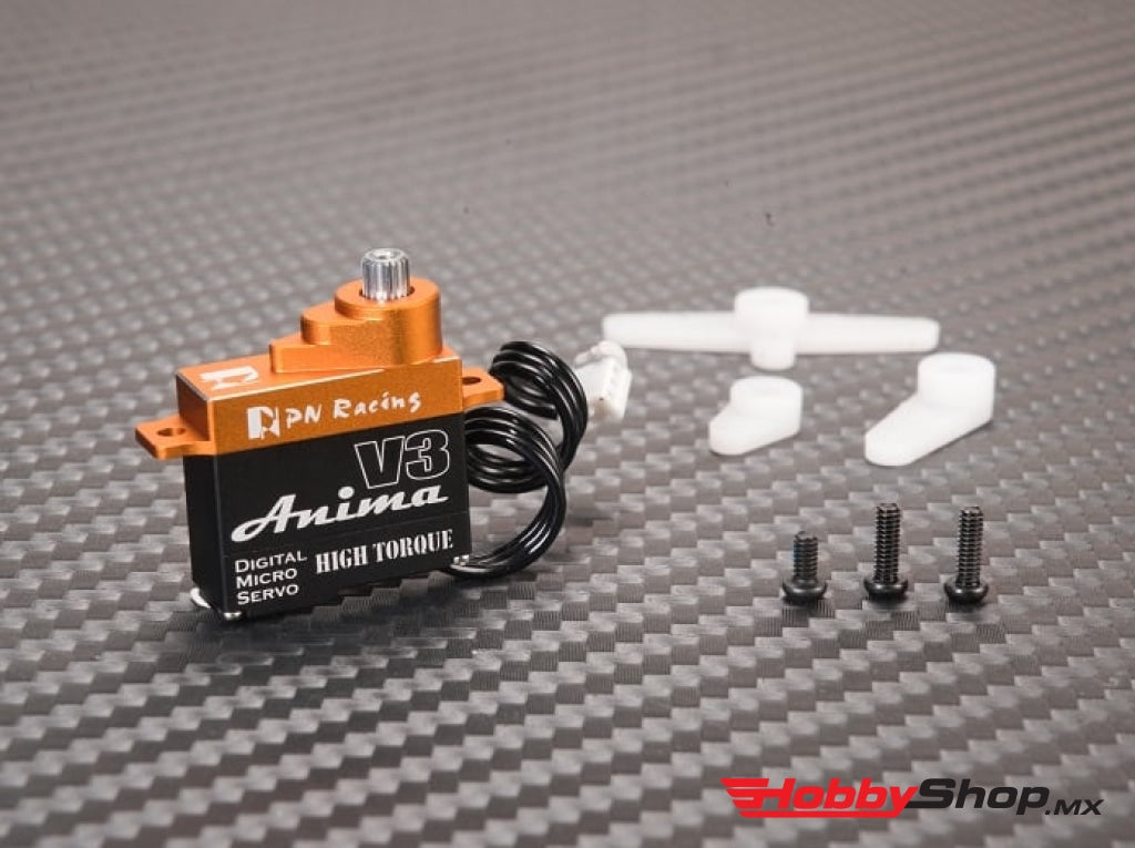 Pn Racing - V3 Anima High Torque Titanium Gear Digital Micro Servo En Existencia