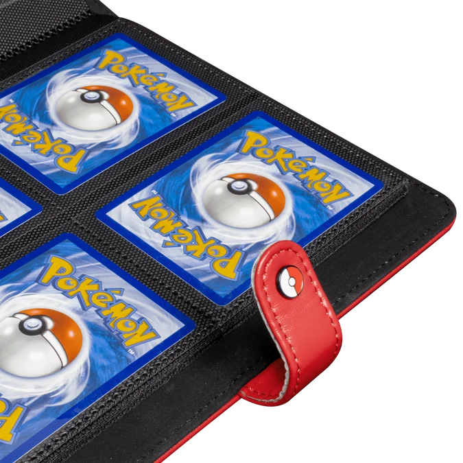 Ultra Pro: Premium Red 4-Pocket Snap Binder for Pokémon