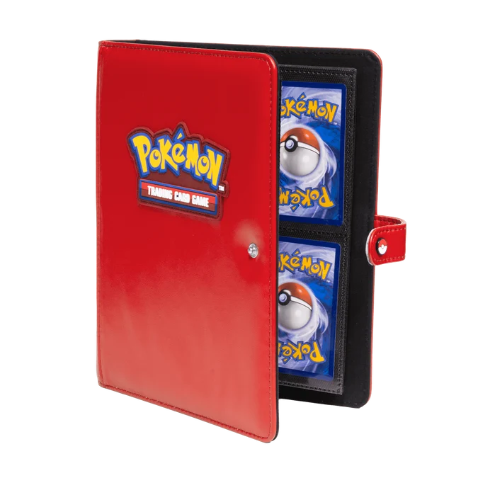 Ultra Pro: Premium Red 4-Pocket Snap Binder for Pokémon