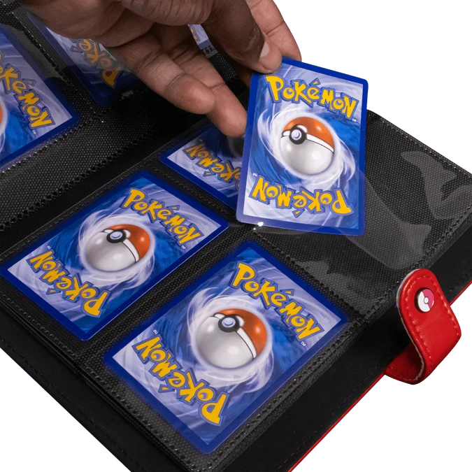 Ultra Pro: Premium Red 4-Pocket Snap Binder for Pokémon