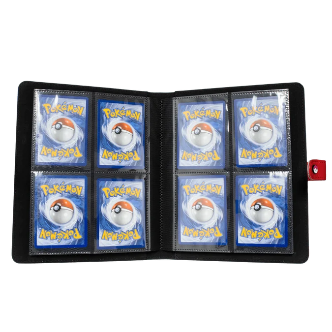 Ultra Pro: Premium Red 4-Pocket Snap Binder for Pokémon