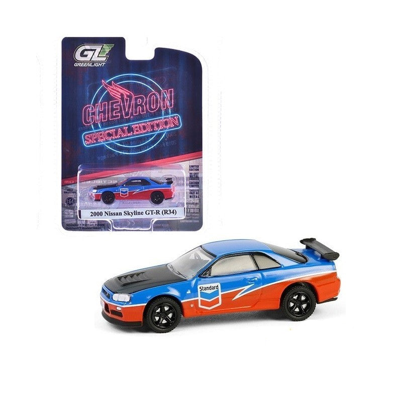 Greenlight - 1:64 2000 Nissan Skyline GT-R (R34) - Chevron Special Edition