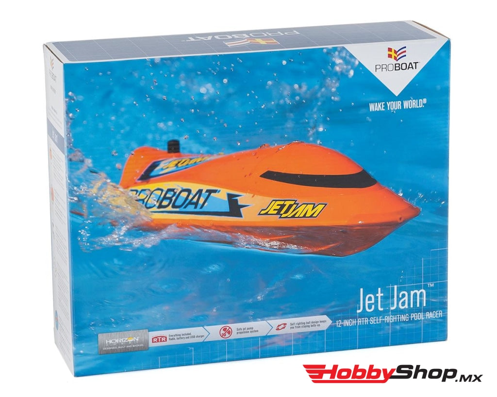 Pro Boat - Jet Jam 12 Self-Righting Pool Racer Brushed Rtr White En Existencia