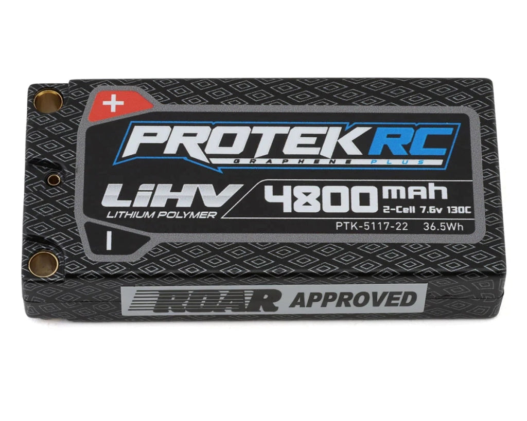 Protek Rc - 2S 130C Low Ir Si-Graphene + Hv Lcg Shorty Lipo Battery (7.6V/4800Mah) W/5Mm Connectors