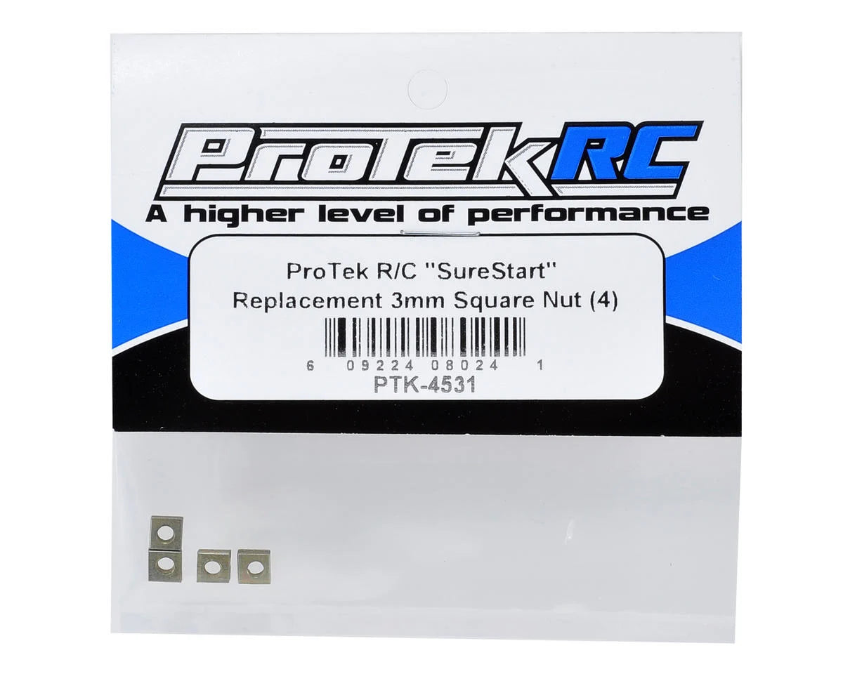 ProTek RC - "SureStart" Replacement 3mm Square Nut (4)