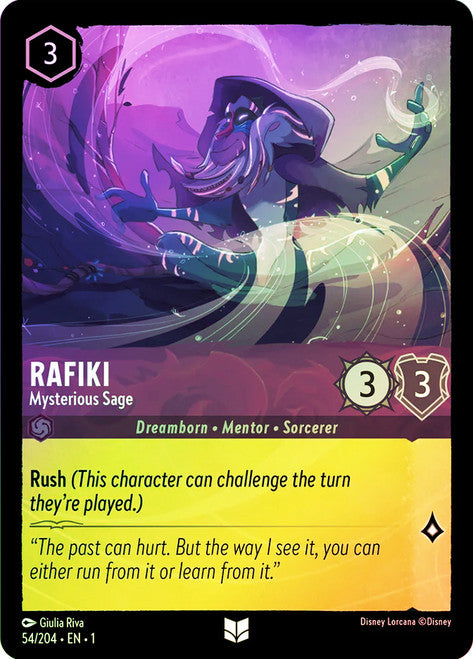 Carta Genie - Supportive Friend,Set Into the Inklands, Número de Tarjeta 38 , Color Amethyst, Rarity Super Rare