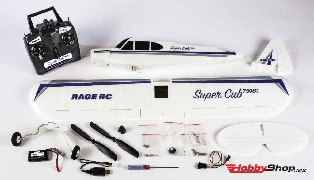 Rage R/C - Super Cub 750 Brushless Rtf 4-Channel Aircraft With Pass (Pilot Assist Stability