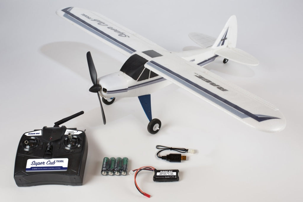 Rage R/C - Super Cub 750 Brushless Rtf 4-Channel Aircraft With Pass (Pilot Assist Stability