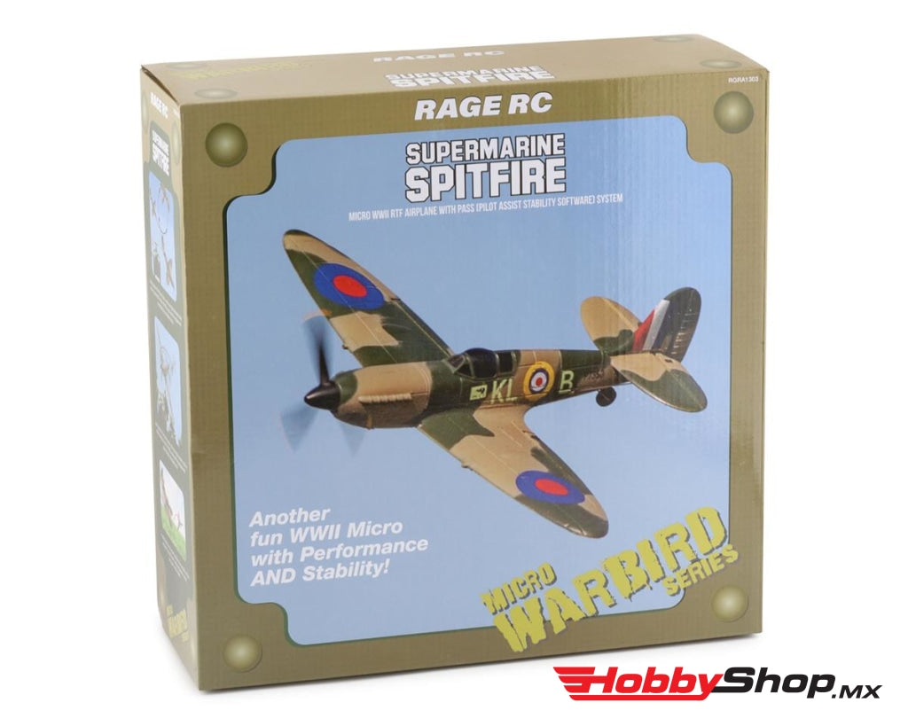 Rage R/c - Supermarine Spitfire Micro Rtf Airplane W/pass En Existencia