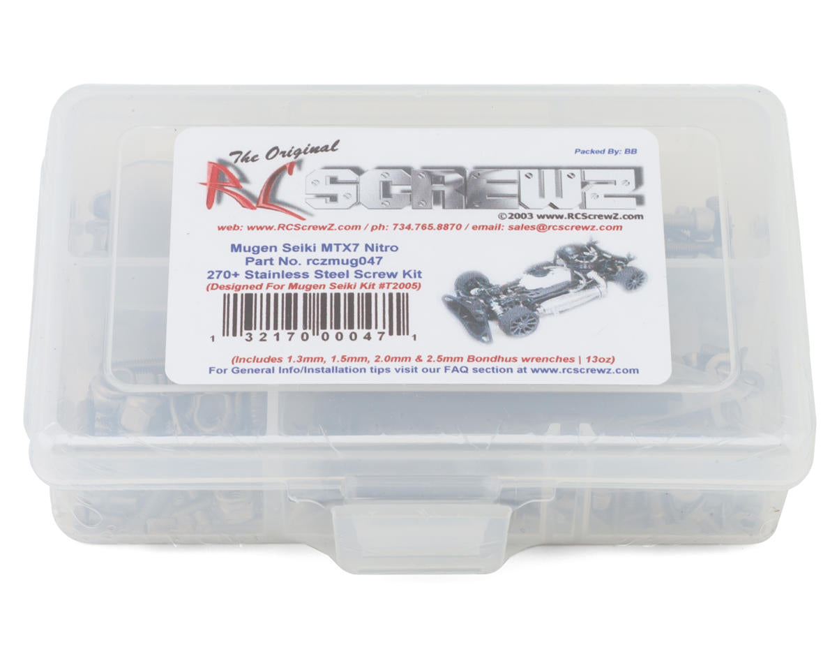RC Screwz - Mugen MTX7 Stainless Steel Screw Kit
