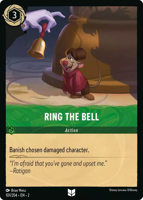 Carta Ring the Bell,Set Rise of the Floodborn , Número de Tarjeta 101 , Color Emerald, Rarity Uncommon