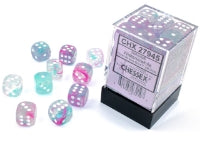 CHESSEX - Nebula Wisteria - White Luminary 12mm d6 Dice Block (36 dice)