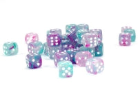 CHESSEX - Nebula Wisteria - White Luminary 12mm d6 Dice Block (36 dice)