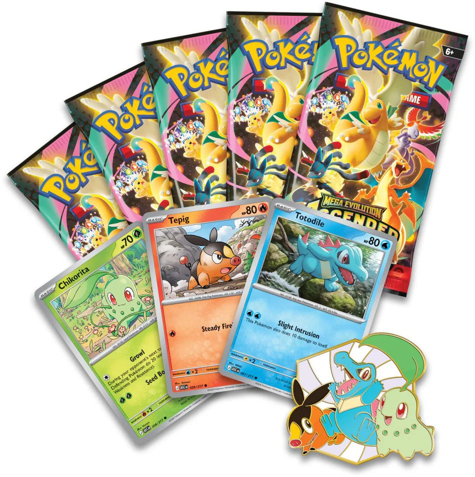 Pokémon TCG: Mega Evolution - Ascended Heroes - Deluxe Pin Collection - First Partners (Ingles)