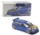 POP RACE -BLUE – 1:64 Pandem Civic EG6 Metallic Blue with Open Hood