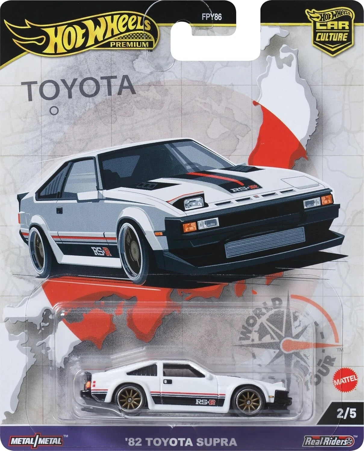 Mattel - Hot Wheels Car Culture World Tour 2/5 HRV97 1982 Toyota Supra escala 1:64