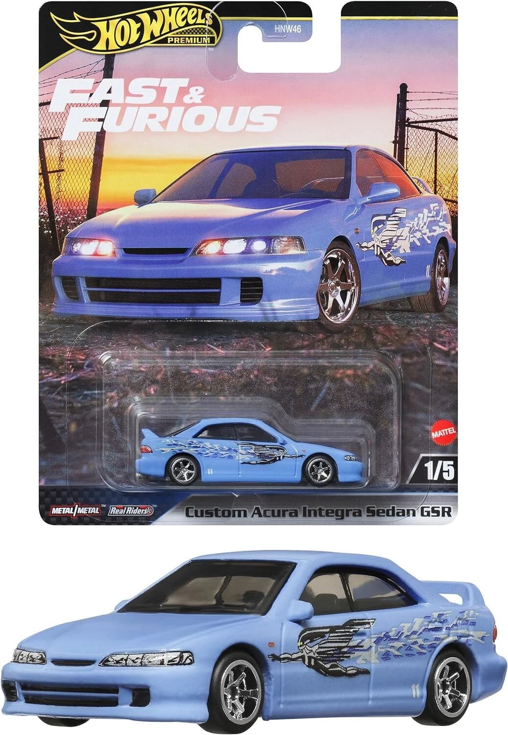 Mattel - Hot Wheels Premium Fast & Furious Custom Acura Integra Sedan GSR 1/5