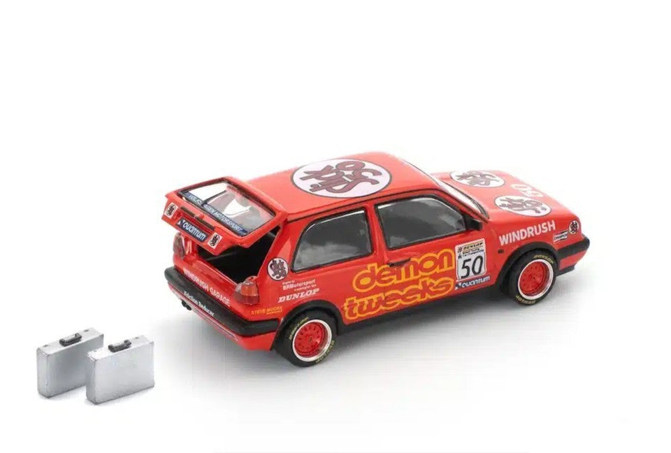 POP RACE -RED – 1:64 GOLF GTI MkII – TEAM DEMON TWEEKS BTCC 1988