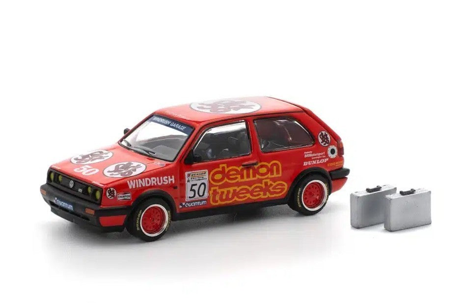POP RACE -RED – 1:64 GOLF GTI MkII – TEAM DEMON TWEEKS BTCC 1988